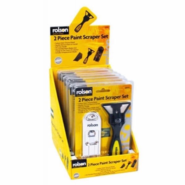 ROLSON SCRAPER 2PCE SET PLUS 10 BLADES