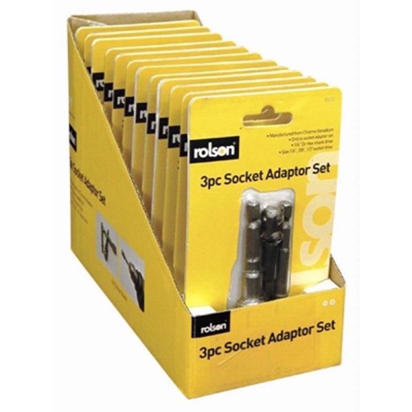 ROLSON SOCKET ADAPTOR SET 3PCE