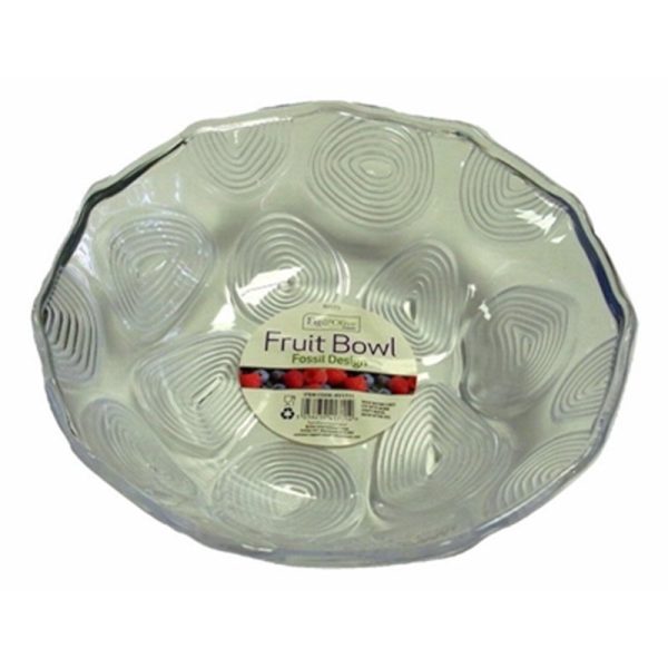 RYSONS PLASTIC ROUND FOOD BOWL FOSSIL DESIGN