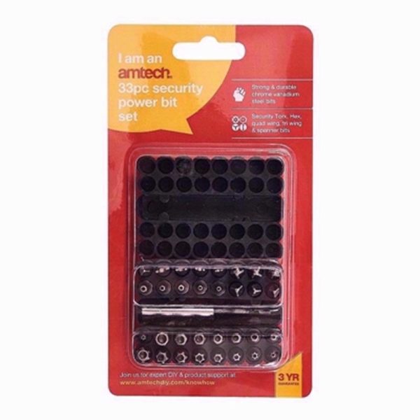 AMTECH POWER BIT SECURITY 33PC SET