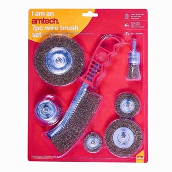 AMTECH WIRE BRUSH 7 PCE