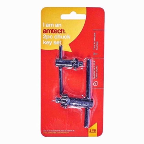 AMTECH CHUCK KEY 2PC SET