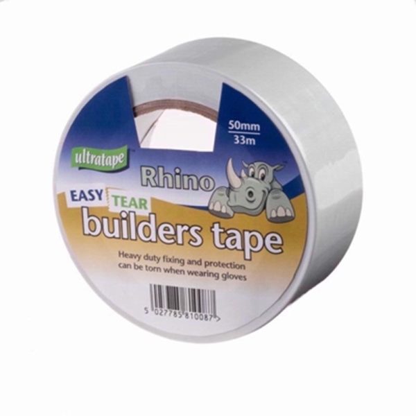 RHINO LABEL BUILDERS TAPE WHT 50MMX33M