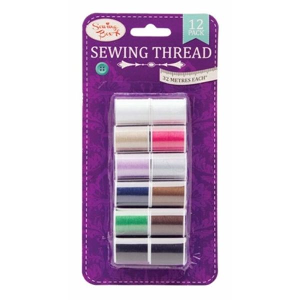 SEWING BOX THREAD PACK OF 12