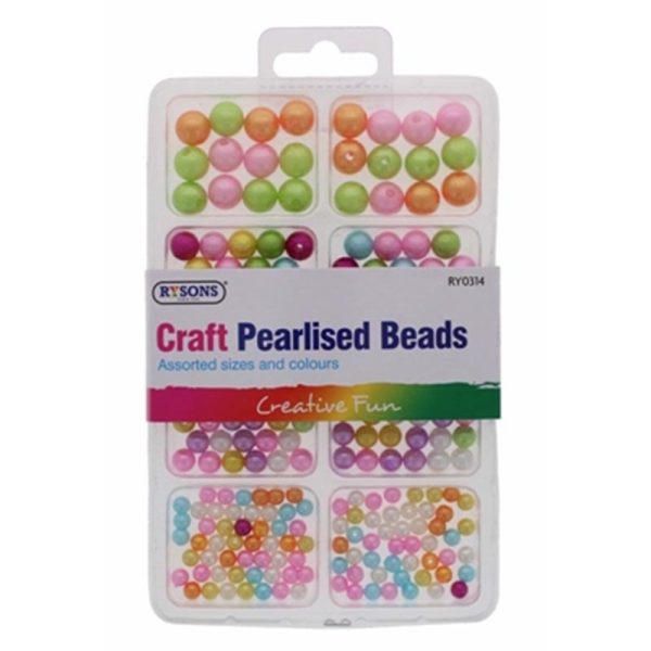 CRAFT PEARLISED BEADS ASSTD