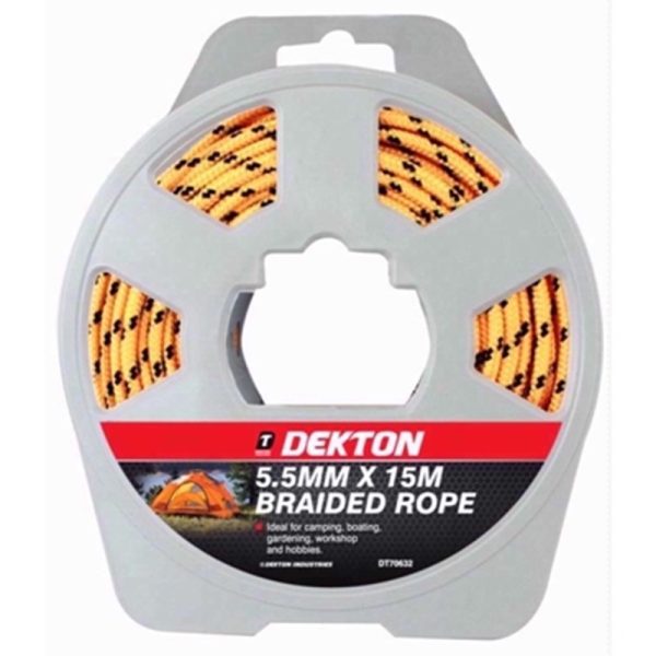 DEKTON 5.5MM X 15M BRAIDED ROPE