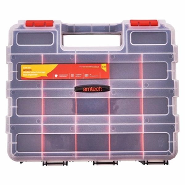 AMTECH DOUBLE SIDED STORAGE BOX 34 SECTION