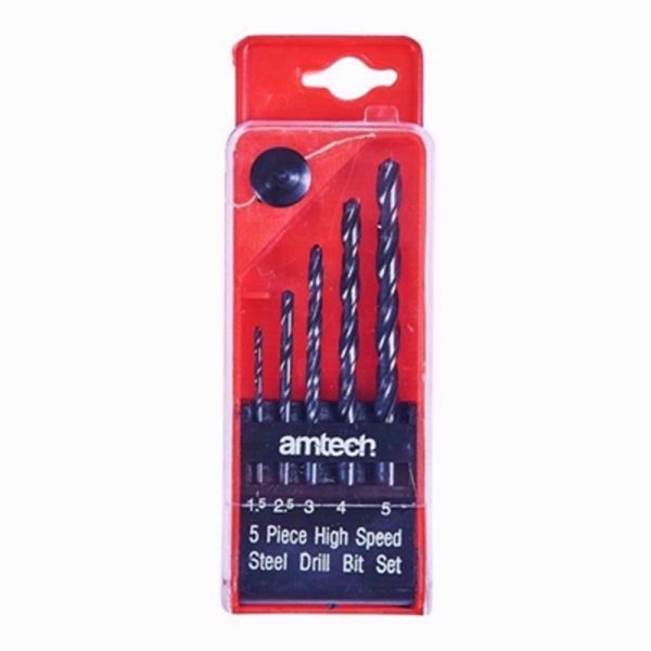 AMTECH DRILL HSS 5PC SET