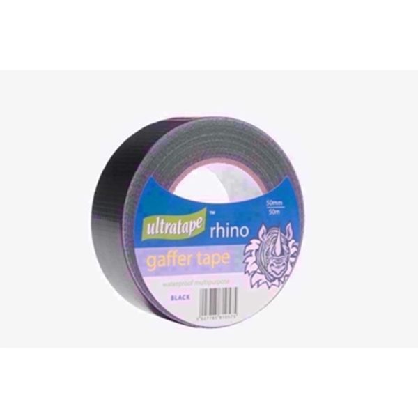 ULTRATAPE RHINO GAFFA TAPE 50M X 50MM BLACK