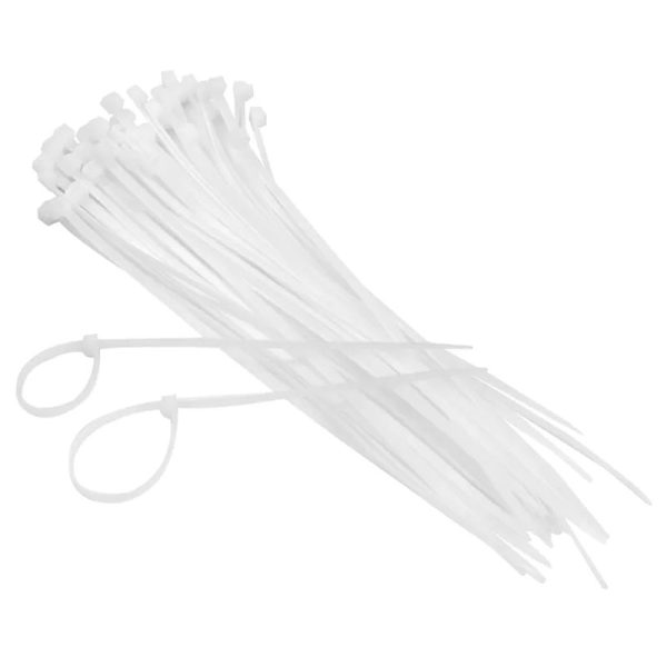 DEKTON CABLE TIES WHITE 4.8MMX250MM 50PC