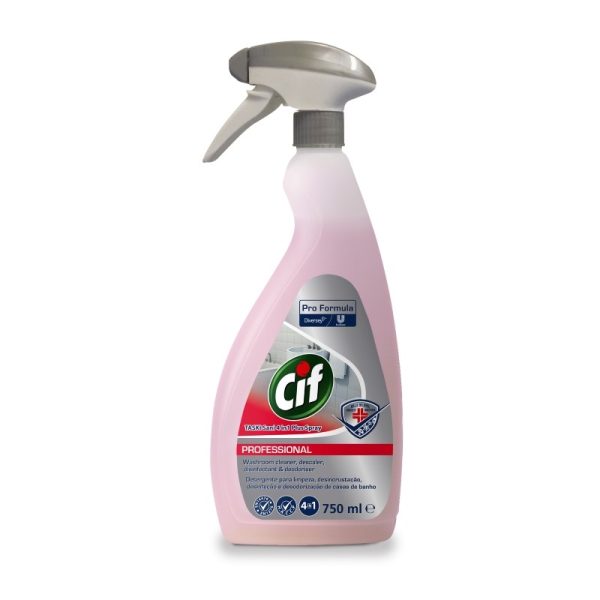 CIF PROFESSIONAL WASHROOM CLEANER 4 IN 1 750ML PACK OF 6