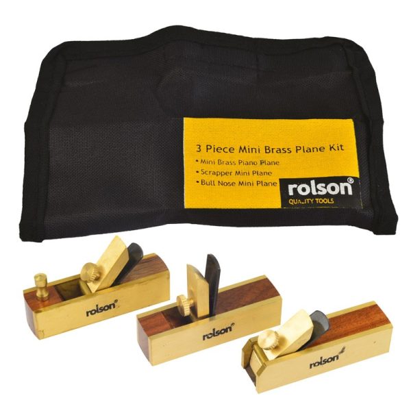 ROLSON PLANE MINI BRASS 3PCE