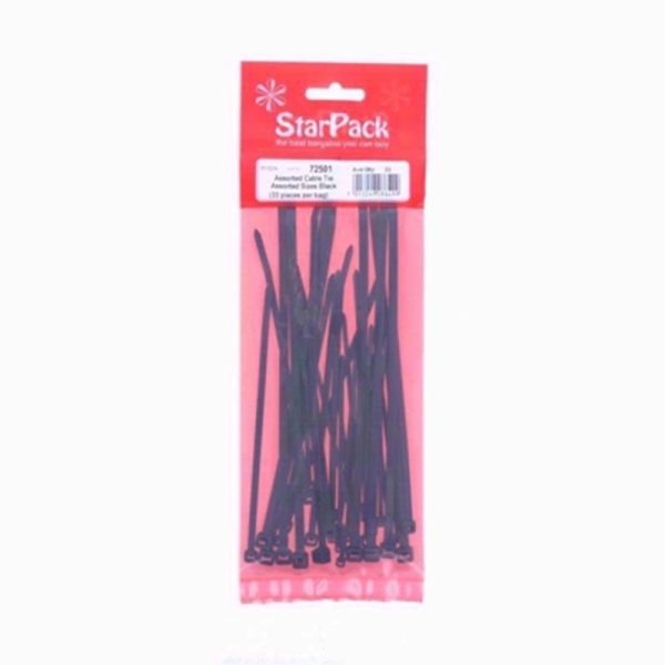 STARPACK CABLE TIES ASSORTED BLACK