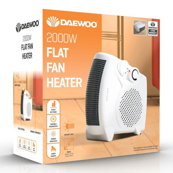 DAEWOO FAN HEATER FLAT 2000W