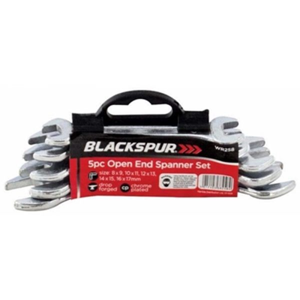 BLACKSPUR 5 PCE SPANNER SET OPEN END