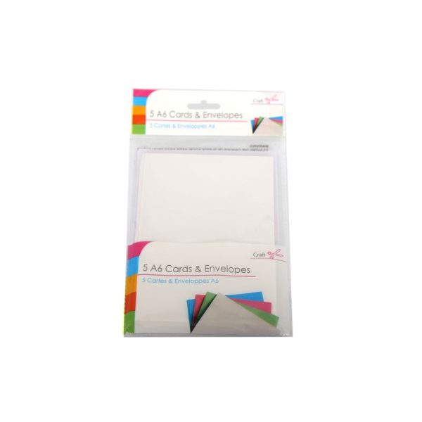 SIL PACK OF 5 WHITE A6 CARDS