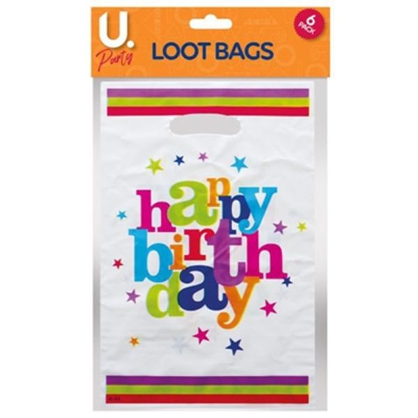 HAPPY BIRTHDAY LOOT BAGS PACK OF 7