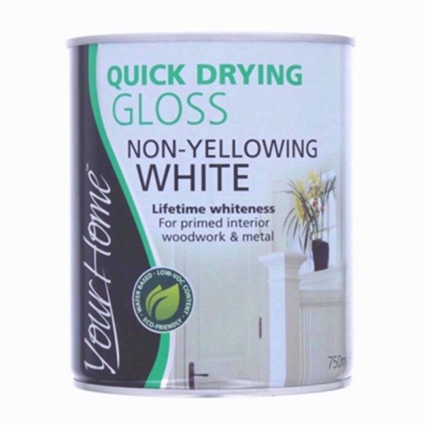 VFM QUICK DRY GLOSS WHT PAINT 750ML