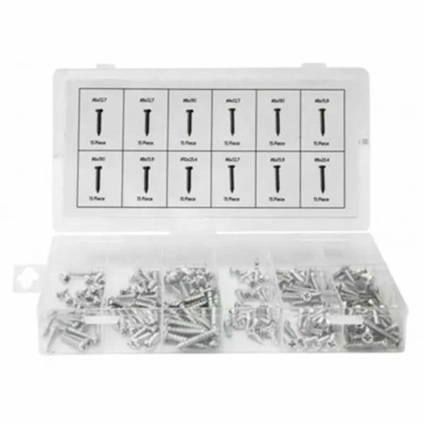 ROLSON METAL&WOOD SCREW ASSORTED 180PC