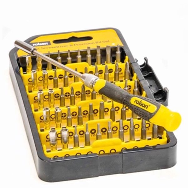 ROLSON SCREWDRIVER & PRECISION BIT SET 51PCE