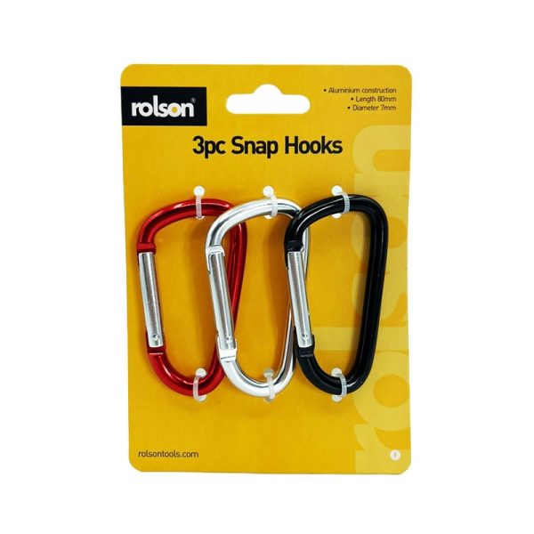 ROLSON SNAP HOOK 80MM 3PCE