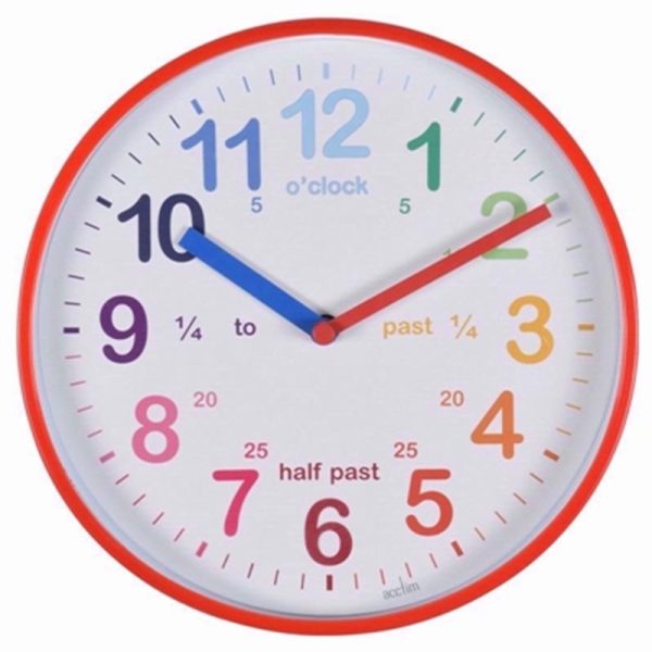 ACCTIM WICKFORD KIDS WALL CLOCK RED