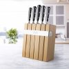 TAYLORS EYE SABATIER KNIFE BLOCK OAK SLOT 5PC