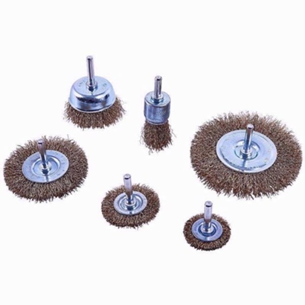 AMTECH WIRE BRUSH WHEEL SET 6PCE