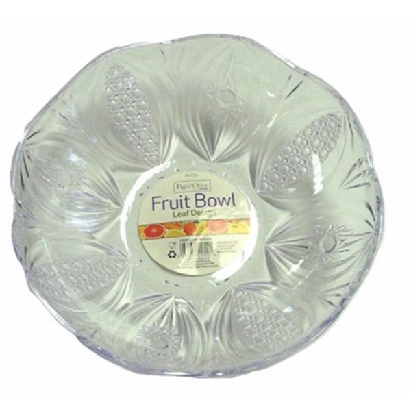 RYSONS PLASTIC ROUND FOOD BOWL LEAF DESIGN