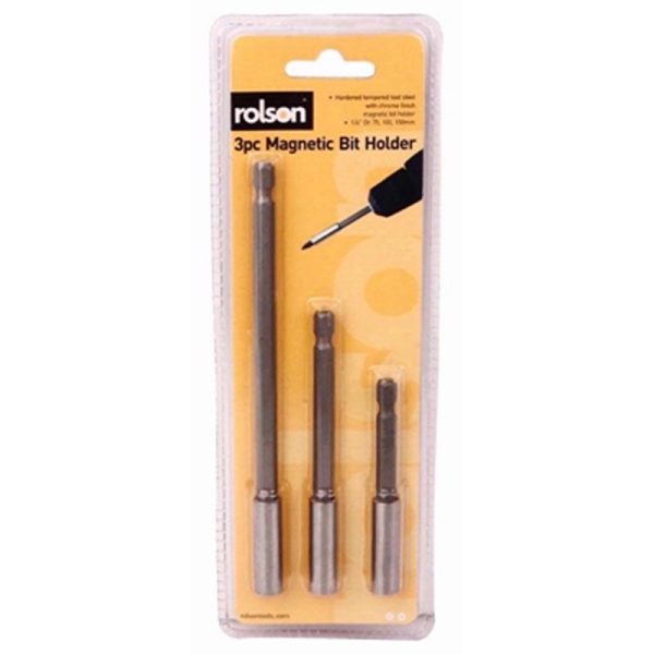 ROLSON MAGNETIC BIT HOLDER 3PC SET