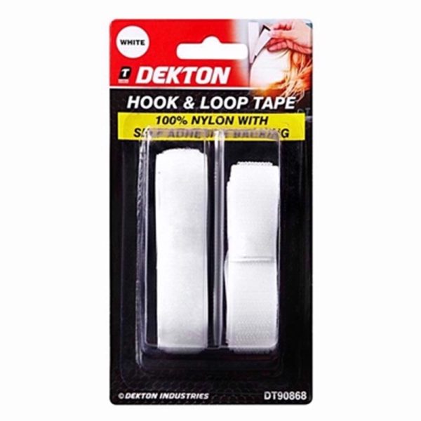 DEKTON HOOK&LOOP WHITE 20MMX1M