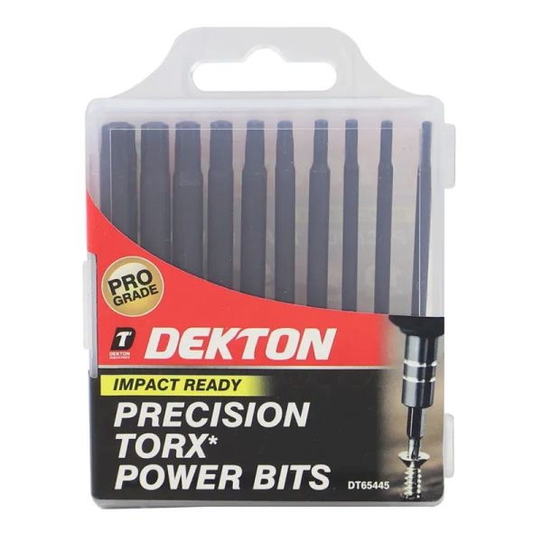 DEKTON STEEL IMPACT BITS 100MM T7-T40 10PC