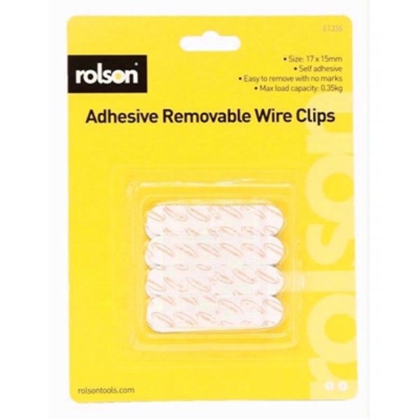 ROLSON REMOVE ADHESIVE WIRE CLIPS 12PCE