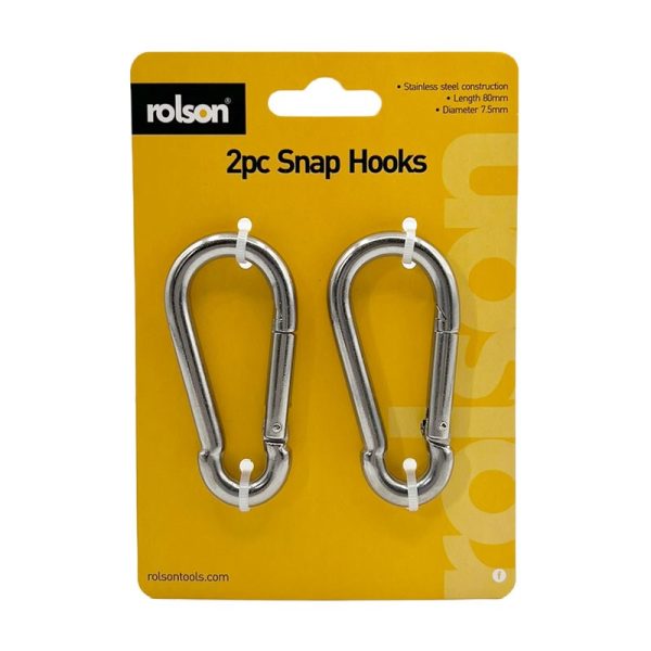 ROLSON STAINLESS STEEL SNAP HOOKS 7.5MMX80MM