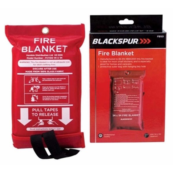 BLACKSPUR 1M X 1M FIRE BLANKET