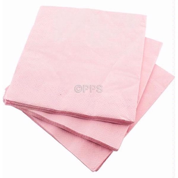 PPS 3PLY 33CM 20 NAPKINS LIGHT PINK