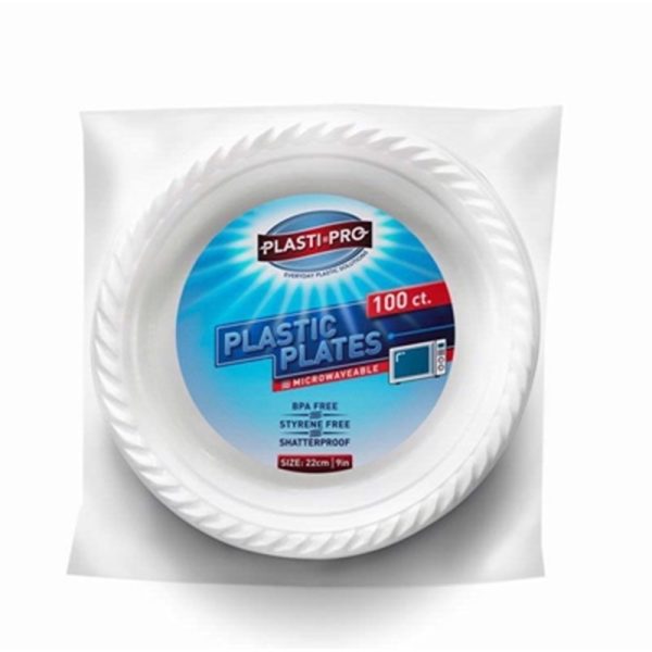 PLASTIPRO PLASTIC 100 PLATES 9 INCH