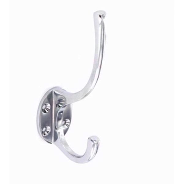 SECURIT VICTORIAN COAT/HAT HOOK CHROME 125MM