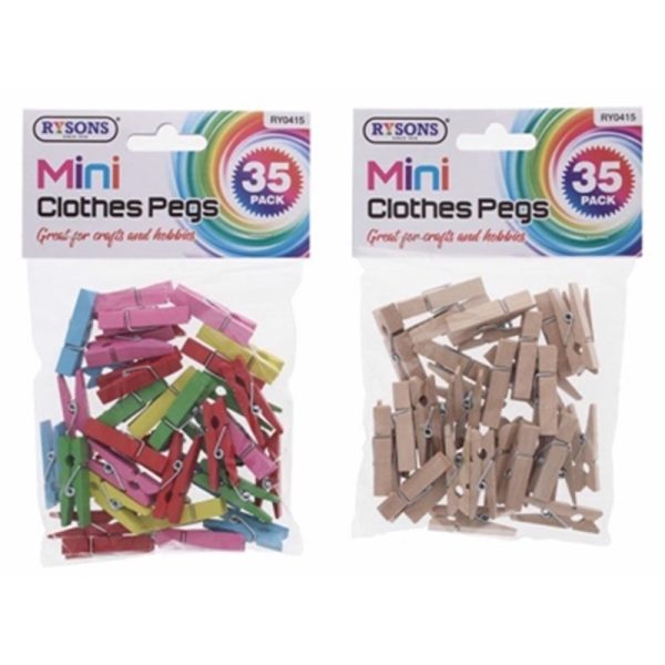 MINI CLOTHES PEGS 35PC