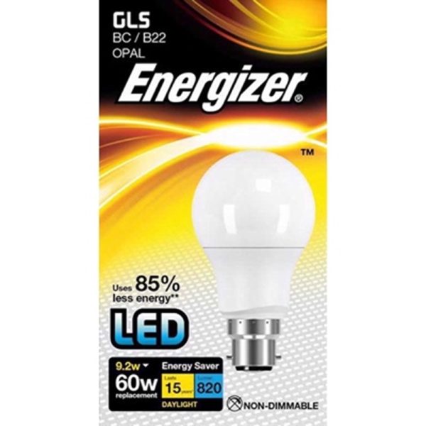 ENERGIZER LED GLS 9.2W D/L B22 BULB