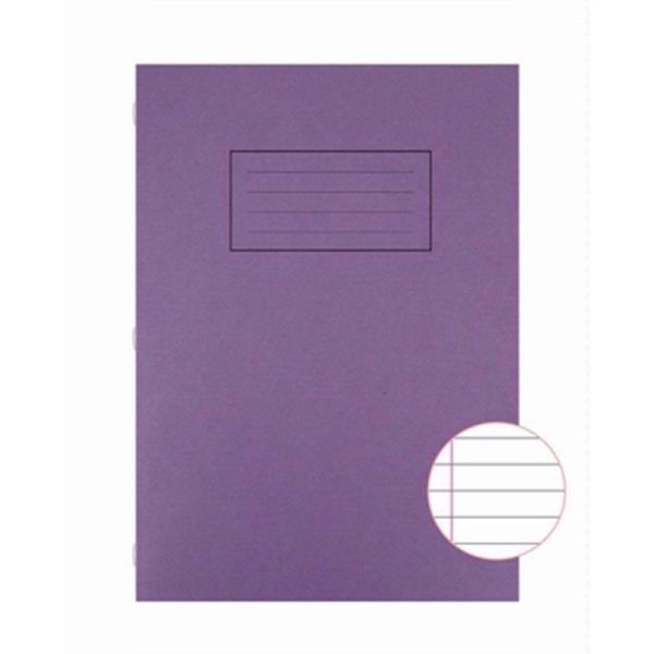 SILVINE EXERCISE BOOK A4 ASSORTED PACK OF 10 PURPLE