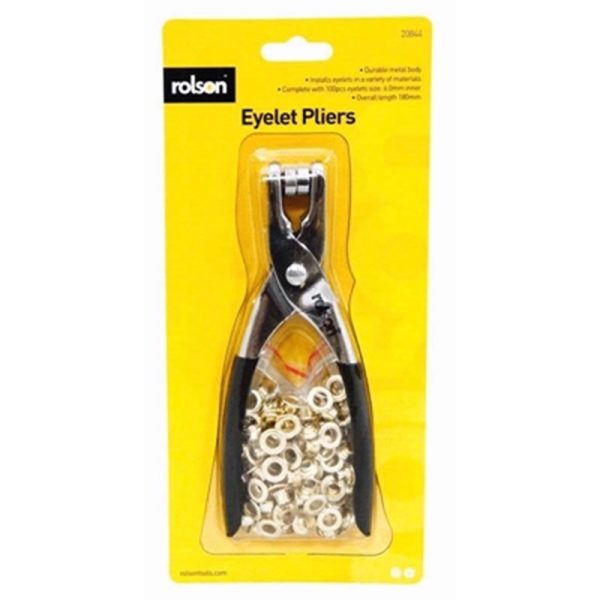 ROLSON EYELET PLIERS & 100 EYELETS