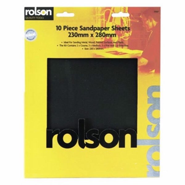 ROLSON SANDPAPER WET AND DRY 10PCS