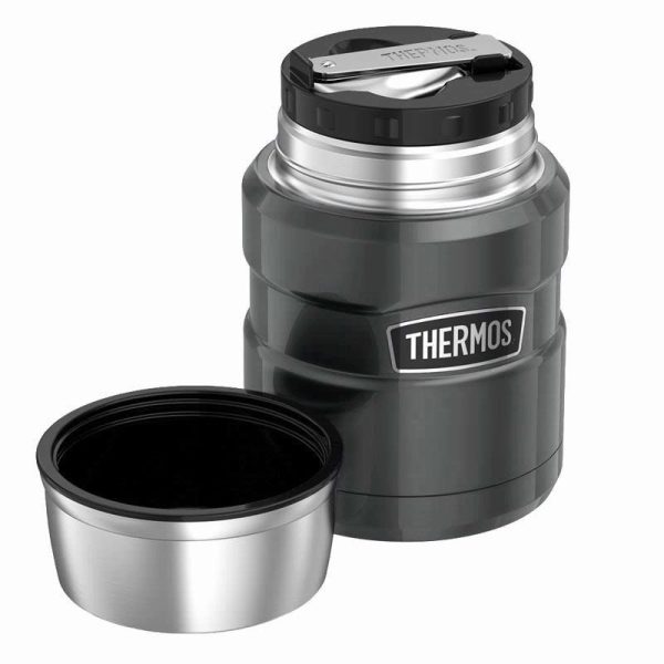 THERMOS KING STAINLESS METAL FOODFLASK .47L (