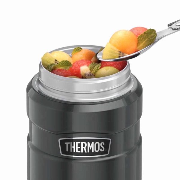 THERMOS KING STAINLESS METAL FOODFLASK .47L (