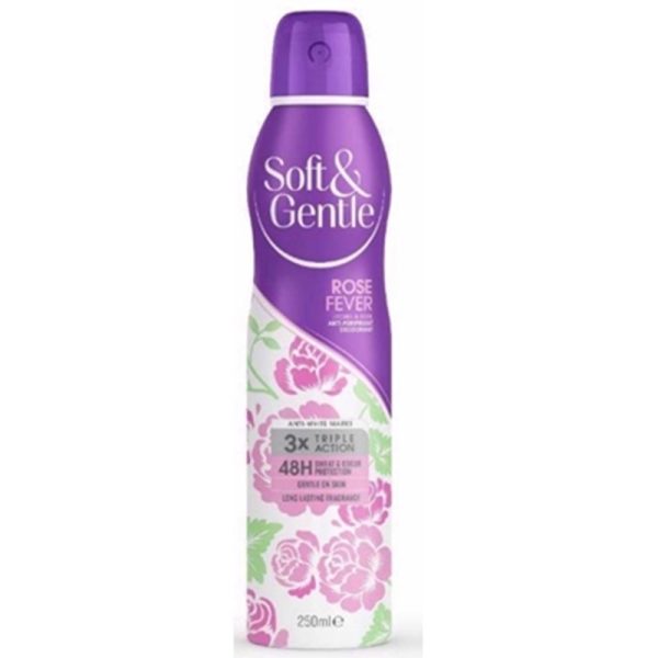 SOFT & GENTLE SPRAY ROSE FEVER 250ML PACK OF 6