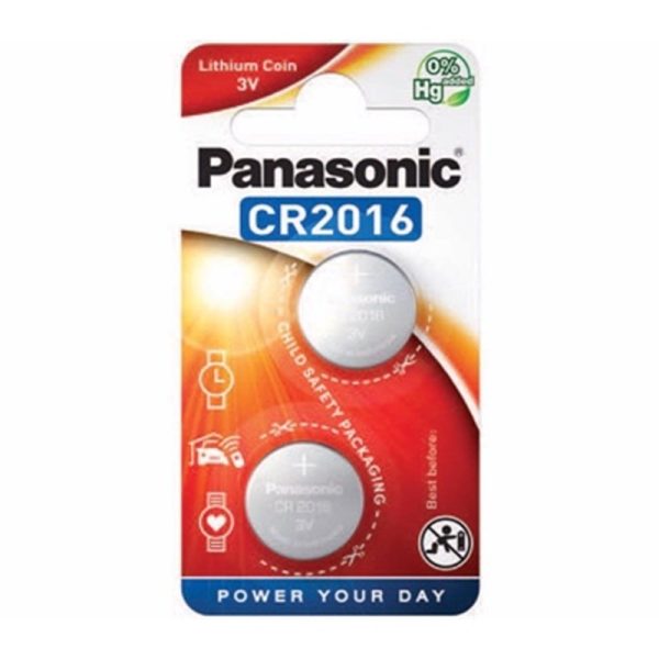 PANASONIC BATTERIES 2PC CR2016 PACK OF 12