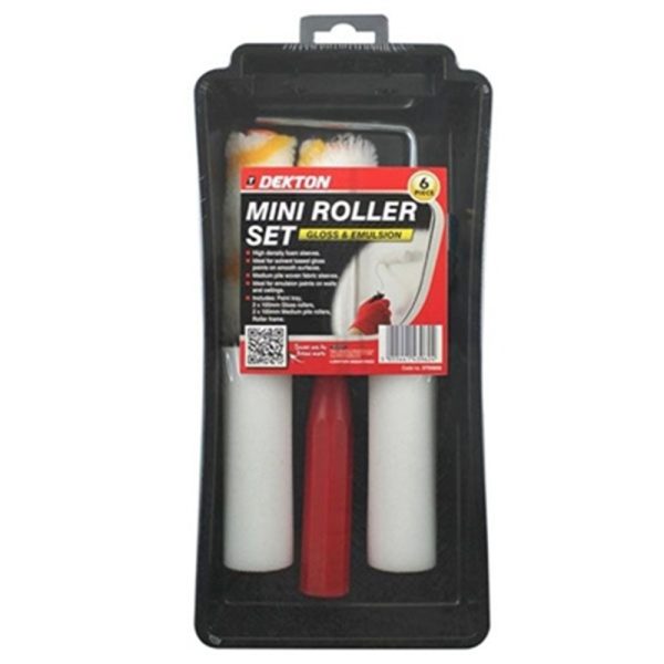 DEKTON 6 PIECE MINI ROLLER SET 4 INCH