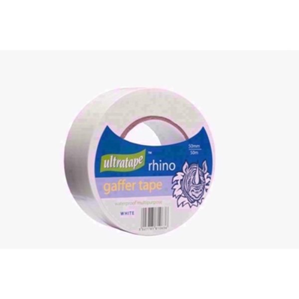 ULTRATAPE RHINO GAFFA TAPE 50M X 50MM WHITE