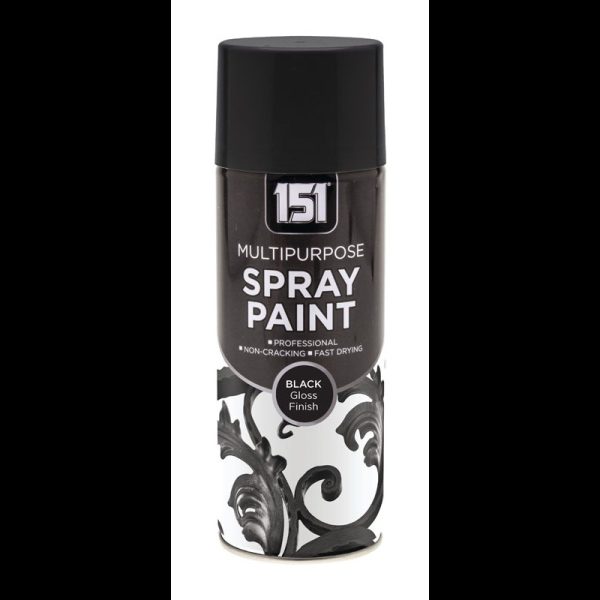 151 PAINT SPRAY 400ML BLACK GLOSS